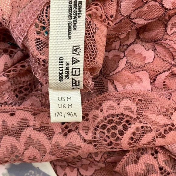 NWT Intimately Free People FP Bralette rose pink lace small lace - crop top XS - Picture 11 of 17